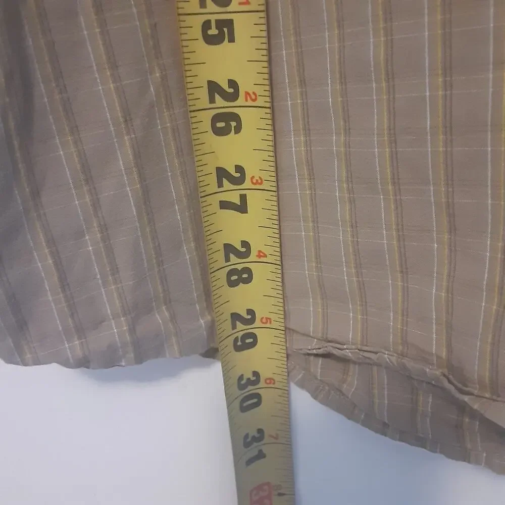 THE NORTH FACE Mens Short Sleeve Casual Beige Button Up Shirt Size L Outdoors